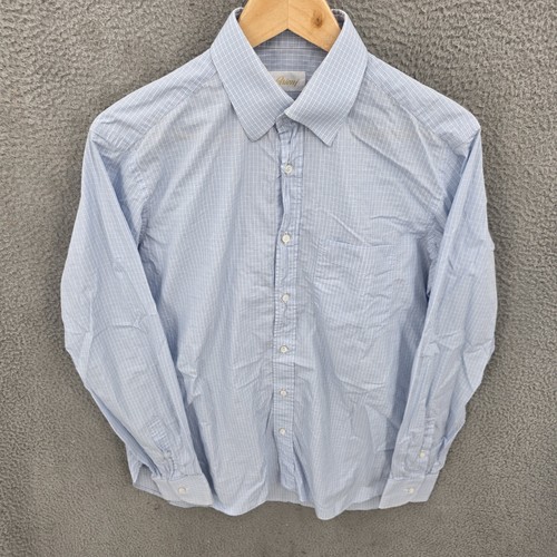 Brioni shirt mens blue - brioni, 15.5