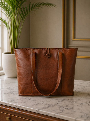 Genuine leather tote bag women - genuine,