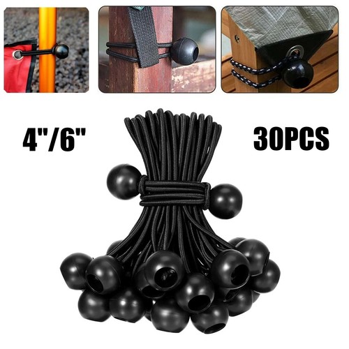 30x black bungee - bungee, balls