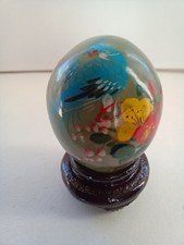 Vintage Hand Painted Jade Egg