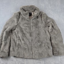 Cream faux fur Coat size 14 Uk