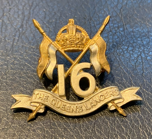 16th queen lancers cap badge - queen's,