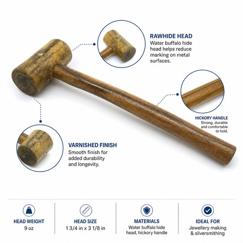 Rawhide mallet 9oz water - mallet,