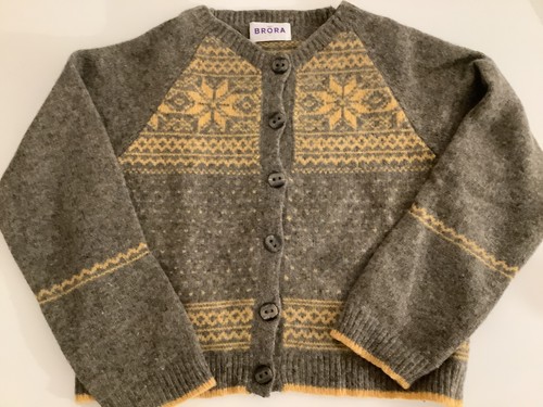 Brora snowflake cardigan - snowflake, taupe