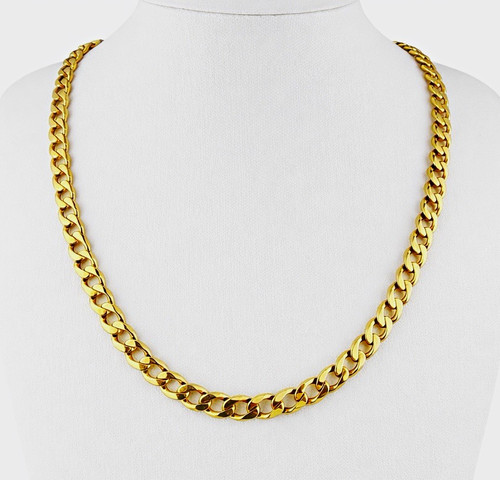 9ct gold curb chain - gold,