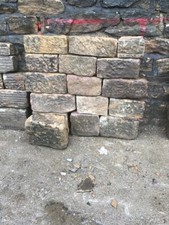Reclaimed large punchfaced building stone by Chris Garside