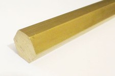 Brass Hexagon Bar CZ121 6" length/ Imperial sizes 3/8"- 1" live steam model