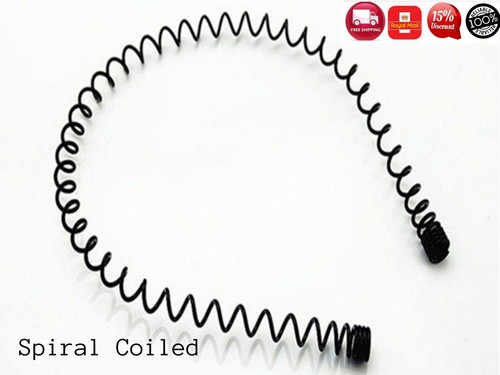 Black metal sports hairband - black,