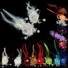 Hair Clip Flower Beads Bouquet