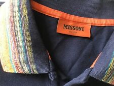 Mens AUTHENTIC Blue MISSONI POLO SHIRT (XS)