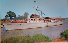 Norfolk Broads. Postcard of Golden Galleon Cruising the Broads. K