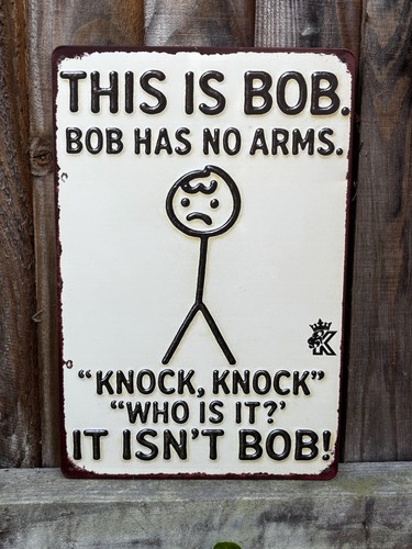 Humorous metal wall art signs - wall,