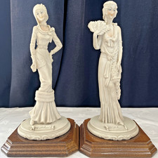 V Belcari Lady Figurines Pair