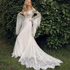 Lace Appliques Boho Wedding