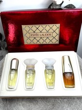 Estee Lauder Perfume Treasures x 4 Mini Set & Box - Rare Vintage 