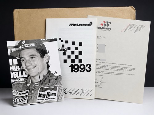 Ayrton senna signed photo - ayrton,