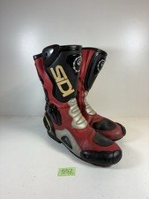 SIDI Brevettato Vertebra | Motorcycle Biker Riding Red Boots | Mens UK 9.5 EU 44