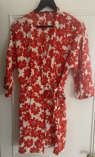 Zara red floral wrap - zara,