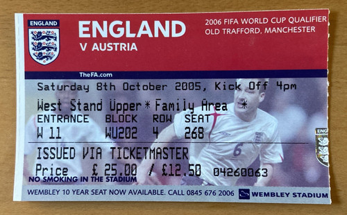 England austria 10 - v, 08/10/2005