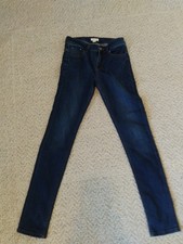 Girls Dark Blue Patterned Jeans Size 36