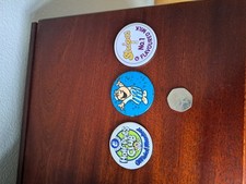 3 x Large Vintage Milk Pin Badges Express Dairies 