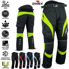 NEW Motorbike Motorcycle Waterproof Cordura Textile Trousers Pants CE Armours 