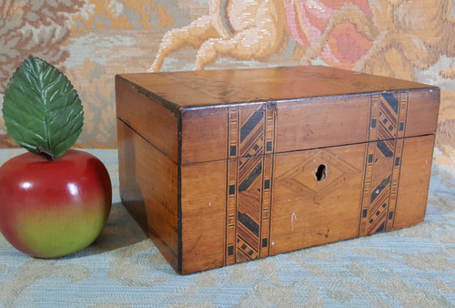 Wooden inlaid box antique - box,