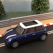 Scalextric 1:32 Car - C2538 Italian Job - Blue BMW Mini Cooper *LIGHTS* #MLW