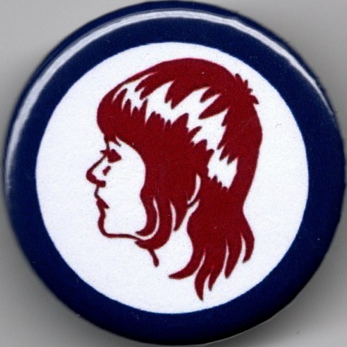Skinhead girl pin - skinhead,