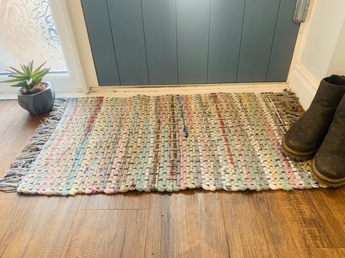 Grey chindi rug recycled - grey,