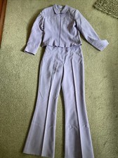 RETRO GIRLS LILAC id:x POLYESTER TROUSER SUIT WITH JEWELS SIZE 12 
