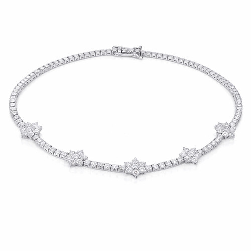 14ct white gold flower shaped - 14ct,