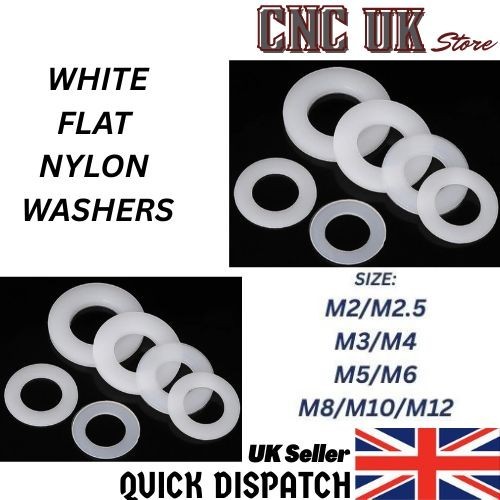 Flat white nylon plastic - flat,
