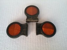 3x Vintage Amber Rubbolite Reflectors 3119 Trailer Marker Parts Land Rover