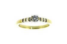 9 ct diamond rings engagement yellow gold size N 0.25ct De Beers Limited Edition