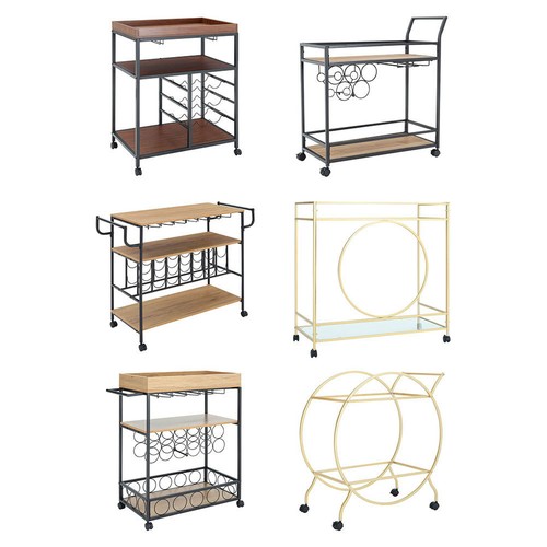 Kitchen cart wood glass - kitchen, wood/glass
