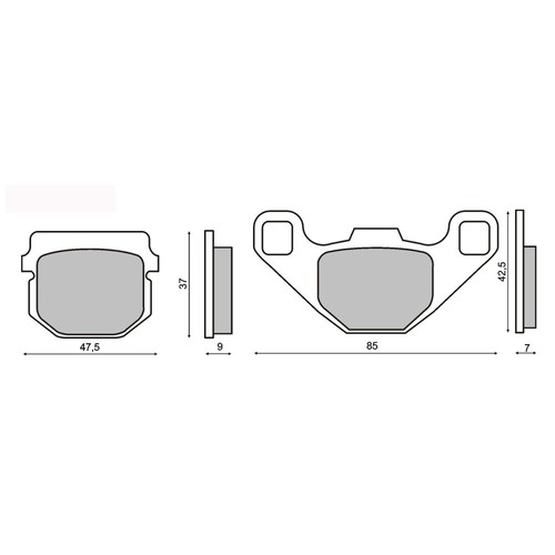 Pair brake pads for - pair,
