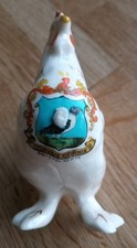 Vintage Crested China Cockerel Royston Hertfordshire Crest Arcadian