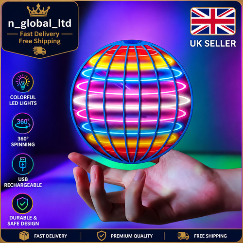 Led flying orb ball toy - led,