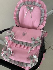 Pink And Grey Small Dolls Pram