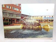 Fountains in Town Centre Hatfield Hertfordshire Vintage Postcard 1960s