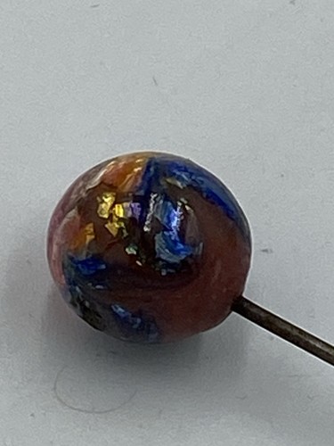 Antique vintage glass hat pin - ,