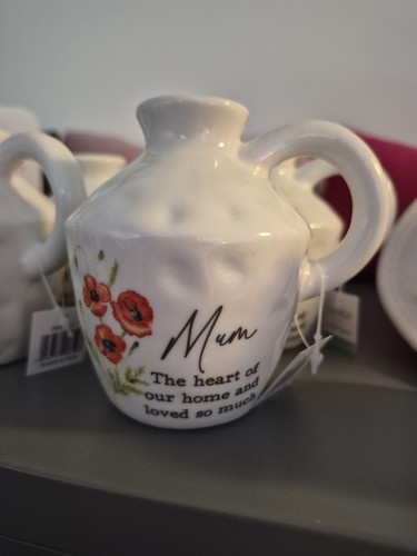 Ceramic mum poppy vase - mum, vase/jug