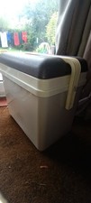 Used Vintage Curver Coolbox 25L Beige/Brown Retro Camping