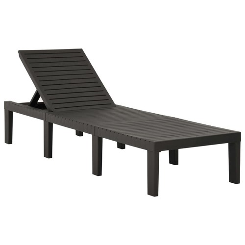 Sun lounger plastic - lounger, anthracite