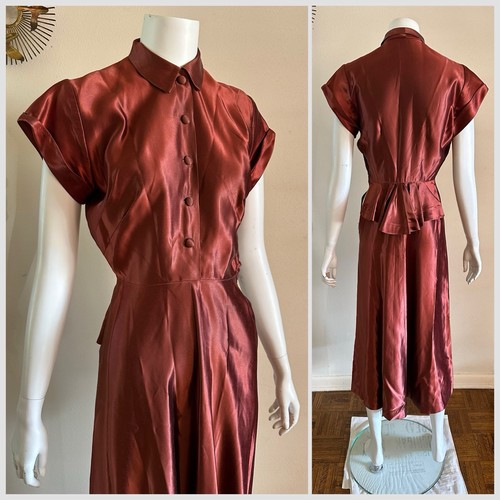 1940s copper liquid satin - copper,