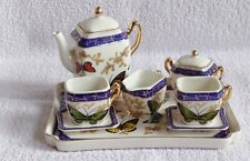 Regal Bone China Miniature Tea Set - Butterfly Pattern 
