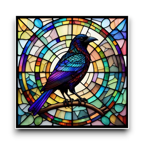 Large black crow raven - large,