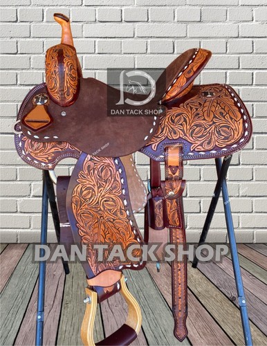 Western barrel leather horse - western,