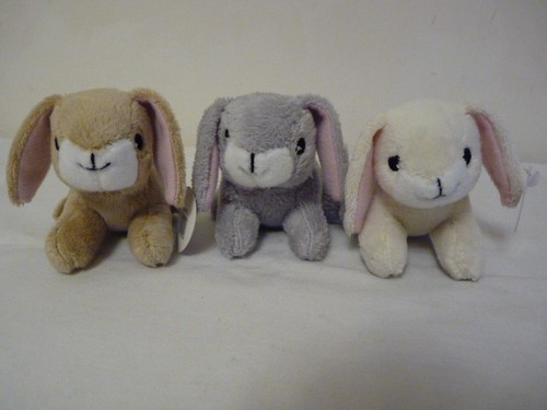 Rabbit mini buddies plush - x3,